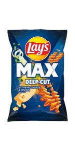 Lay's MAX Sūrio ir svog.sk.bulvių traškučiai 120 g