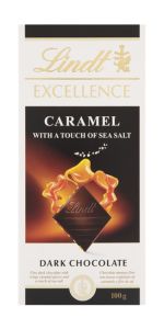 Lindt Excellence Šokoladas su karamele ir jūros druska, 100 g