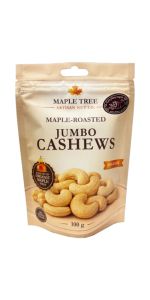Maple Jumbo Cashews Skrūdinti anakardžai, 100 g