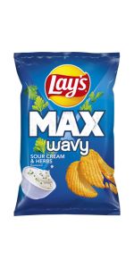 Lay's MAX Wavy Dzadzikio sk.bulvių traškučiai 120 g