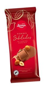 Laima Pieniškas šokoladas su skaldytais lazdyn.rieš., 90 g