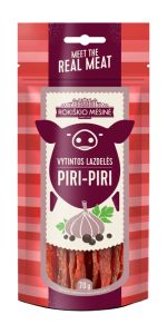 Vytintos kiaulienos lazdelės PIRI-PIRI, aštrios, 70 g