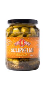 MAMOS KONSERVAI Marinuoti agurkėliai (3-6cm),  680 g