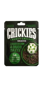 CRICKIES Grietinės ir svogūnų sk.džiovinti svirpliai 15 g