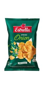 Estrella Svogūnėlių skonio bulvių traškučiai, 130 g