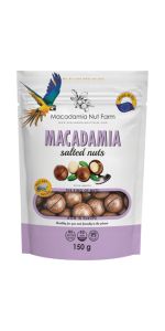 Nut Farm Makadamijų riešutai, įpjauti, kepti, sūdyti 150 g