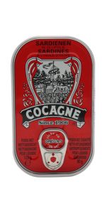 Cocagne sardinės alyvuogių aliejuje, 125 g