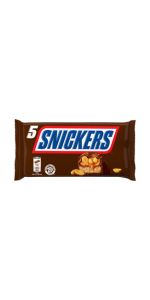 Snickers Šokoladinis batonėlis, 5 x 50 g