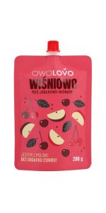 OWOLOVO Obuolių ir vyšnių tyrė, 200 g